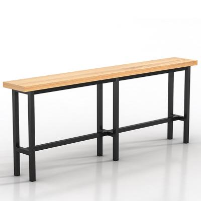 China High End Durable High End Metal Bar Metal Solid Wood Baking Finish Table Customized SIZE available for sale