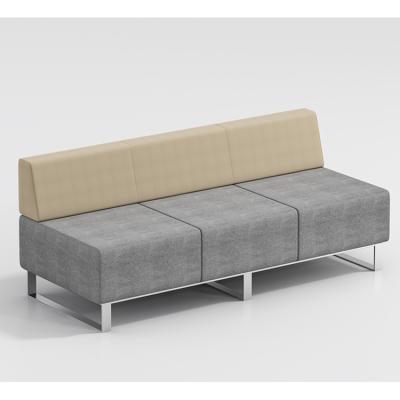 China Modern Factory Manufacture Pu/Fabric Cover 3 Seater Sofa Restaurant Reception Area Sofa for sale