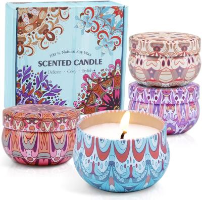 China Highly Strong Eco - Friendly Private Label Aromatherapy Perfume Oil Fragrance Christmas Gift Set Luxury Crystal Scented Candles for sale