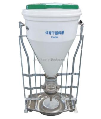 China Farms Poultry and Livestock Equipment Plastic Feed Dispenser in Automatic Feeding System in ZHMIT Pig Farm Animal Feeder Marketing for sale