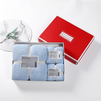 China Branded Hypoallergenic Top Selling Cheap Hotel Towel Sets Coral Velvet Accept Customized Logo Unisex for sale