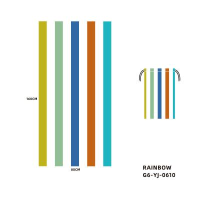 China New Arrival Multi Functional Beach Towel Microfiber Jacquard Viable Stripe Soft Towel With Logo Summer Rainbow for sale