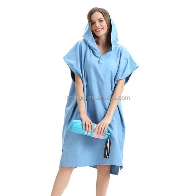 China Bestselling QUICK DRY Microfiber For Adults Fashion Custom Swim Hooded Towel Poncho Beach Casual Beach Towel for sale