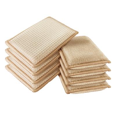 China Magic Oil Free Kitchen Washing Cloth Hypoallergenic Bamboo Fiber Sponge Cleaning Dishes Wash Clean Pans Store Amazon for sale