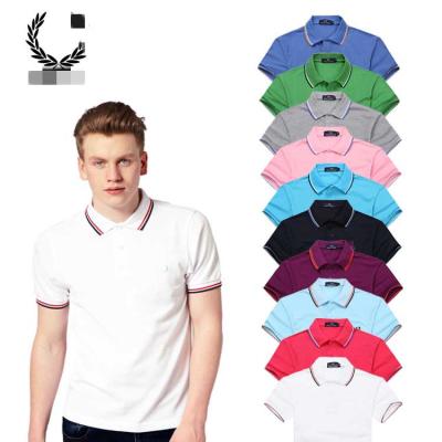 China New Mens Luxury Short Fashion Anti-wrinkle Polo Shirt Cotton Premium Embroidered Loose Sleeve T-Shirt for sale