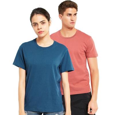 China European and American pure cotton couples T-shirt short-sleeved customization of new arrival QUICK-DRY summer round neck men's T-shirt short-sleeved T-shirt for sale