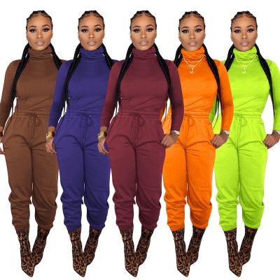 China QUICK DRY Casual Women Solid Color Sehe Suits Two Piece Set Design Plus Size Women Clothing Pants Plus Size Winter Sets for sale