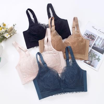 China Hot Quality Breathable Plus Size Bra Women's Underwear Without Ring Large Size Breathable Big Size Sexy Bra Women Steel Bra for sale