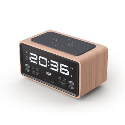 China Home Radio Bedside Wireless Charging Radio Alarm Clock With BT And USB Music Play for sale