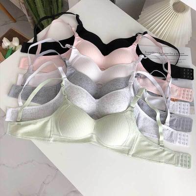 China QUICK DRY seamless silk bra for young girls women's high quality comfort breathable lifting sexy one-piece women's underwear for sale