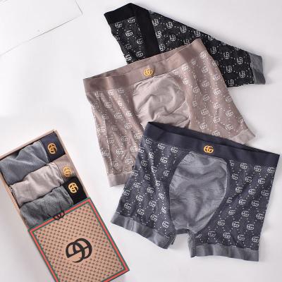 China 2020 New Printed Men's Modal Boxed Mid-Rise Breathable Underwear Men's Breathable Underwear for sale