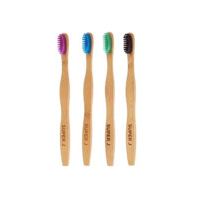 China Wholesale price logo private natural biodegradable label 100% eco bamboo toothbrush bamboo toothbrush for sale