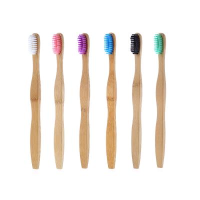 China 100% Natural Biodegradable Bamboo Toothbrush Eco-friendly Bamboo Toothbrush With Logo for sale