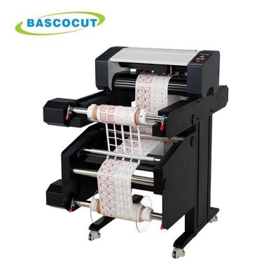 China food & Beverage Factory Bascocut Digital Sticker Roll For Rolling Slitter / Roll Label Finishing Cutter With Waste Remover for sale