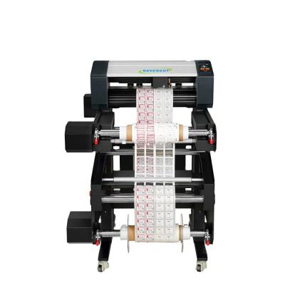 China Bascocut Retail Automatic Paper-Feed Die Label Cutting Machine / Roll For Rolling Label Cutter Plotter for sale