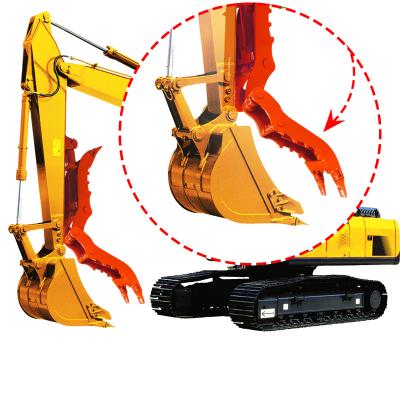 China Loading Unloading Excavator Bucket Thumb Clamp Mechanical Mini Big Bucket Thumb Used For DH55 for sale