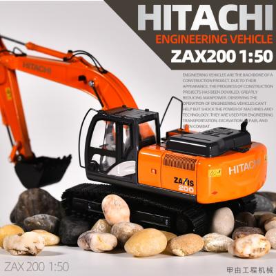 China Hitachi ZAX200 Excavadora Modelo de metal en escala 1/50 Deco de coleccionista de vehículos de construcción en venta