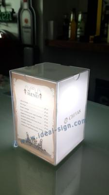 China Acrylic Table Tent Menu Holder for Restaurant  and Bar and Night Club to Show the Menu for sale