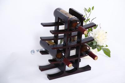 China 12 - Bottle Wood Wine Holder Pine MDF Display 30 * 15 * 40CM for sale