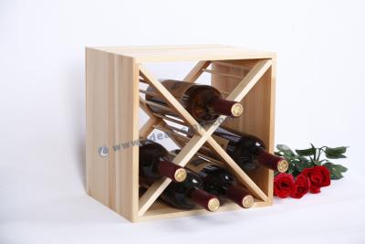 China Square Shape Wooden Wine Rack for sale