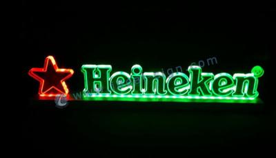 China Heineken LED Edge-Lit Sign Display Aluminum Base Customized Logo for sale