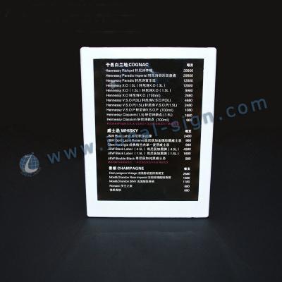 China Tabletop Sign Led Table Menu Holders ABS Material 29 * 21 * 0.8 Cm for sale