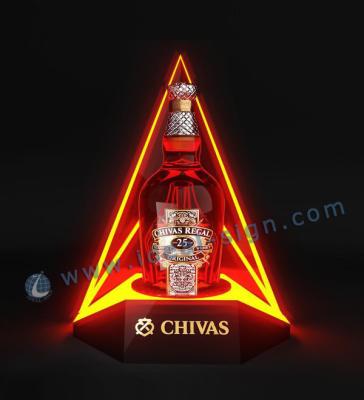 China Chivas LED Bottle Glorifier Double Triangle Shape 200 * 180 * 280MM for Product Displaying for sale