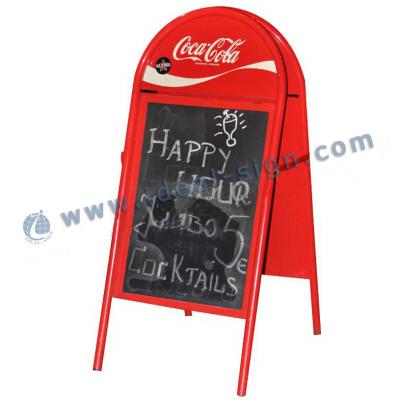 China Metal Frame Advertising Chalkboard Sign Stand Custom Made 125x60CM for sale