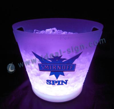 China Smirnoff ABS LED Clear Acrylic Ice Buckets 28.7 * 28.7 * 25 CM for sale