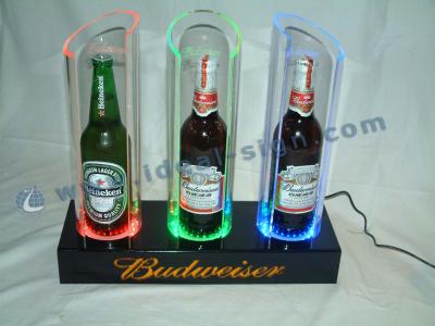 China Transparent Acrylic Light Up Liquor Bottle Glorifier Display Holder For Beer for sale