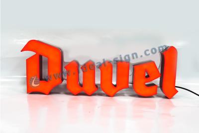 China Energy Saving Duvel Indoor Words Letter LED Resin Sign Custom for sale