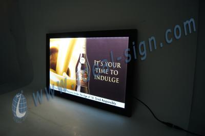 China Framed Slim LED indoor light Signs for Display and Advertising for sale