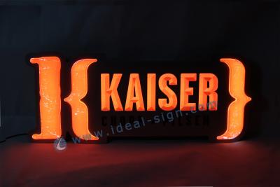 China Stainless steel, Acrylic Indoor Neon sign for Advertising With Kaiser Logo. for sale