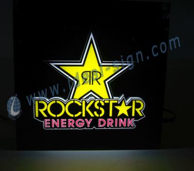 China Rockstar Energy Drink  Indoor LED light Signs For Brand Display and Advertising for sale