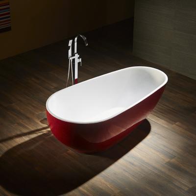 China Sales Cheap High Standard Acrylic Free Soaking Adult Red Bathtub for sale