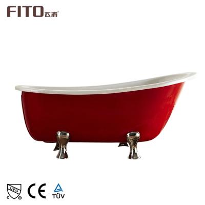 China New Clean Design FITO Soaking Clawfoot Acrylic Chinese 5 Years Warranty Bathtub for sale