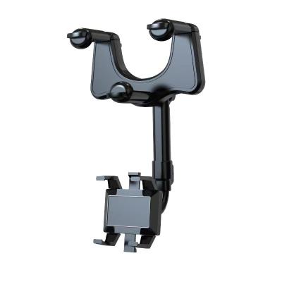 China ABS PU Nano Glue Adjustable 360 ​​Degree Rearview Mirror Mobile Phone Holder Bracket, Multi-Function Rotatable and Retractable Cell Phone Car for sale