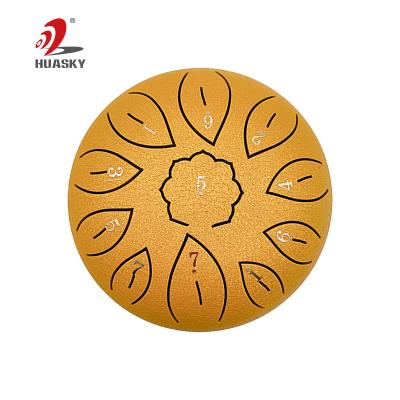 China Wholesale Inch 11 Tone Musical Instruments 6 Tone Percussion Carbon Steel Alloy Manufacturers Steel Tongue Drum for sale