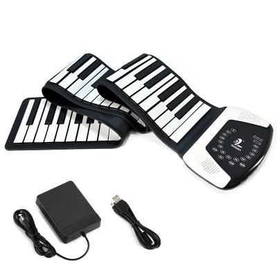 China Free Sample Waterproof Music Keyboard Instrument 61 Keys Keyboard Hand Roll Piano for sale