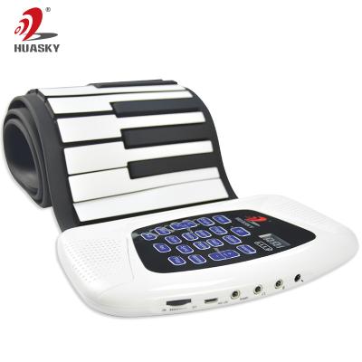 China Best Selling Waterproof Midi Flexible Digital Piano Musical Keyboard Roll Up Piano 88 Keys With Speaker for sale