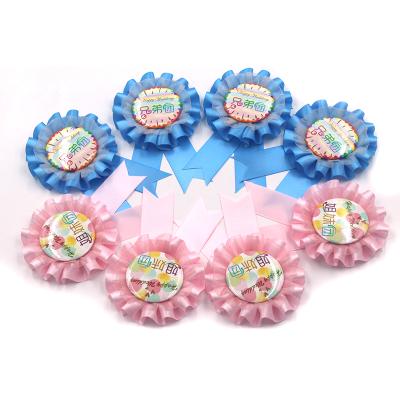 China Custom Factory Wholesale Reward Ribbon Rosette Satin Ribbon Badge For Happy Birthday Party Eco-friendly for sale