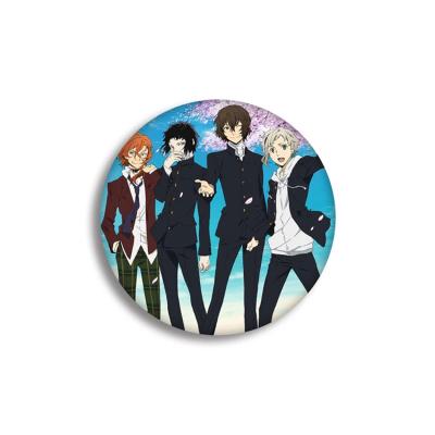 China Anime Pin Button Tin Badge With Magnetic Custom Printing Pin Badge Decoration Brooches Safety Pin Badges for sale