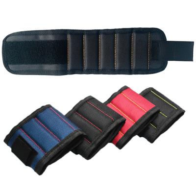 China Home and Industrial Magnetic Repair Tool Bag Wrist Strap Bag Wrist Magnets Magnetic Holding Screws Storage Tool Holder for sale