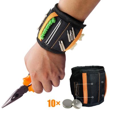 China Multifunctional Home and Industrial Oxford Fabric Magnetic Cloth Electrician Magnetic Wristband Tool Portable Holder for Hole Screw for sale