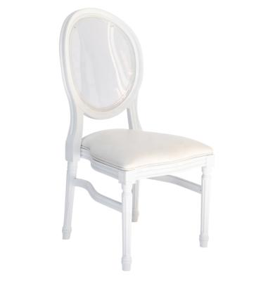 China Contemporary Solid Wood Chateau Louis Chair with Acylic Backrest for sale