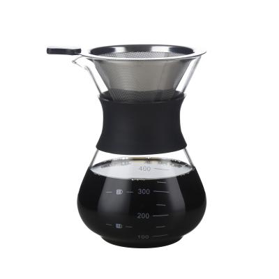 China Viable Accordion 2.5Mm Thick Glass Body Customized Moka Pot Espresso Coffee Maker Factory Available China for sale