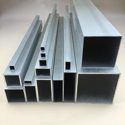 China Aluminum pipe profile Constructure 6061 precision t6 6063 alloy extrusion square tube for sale