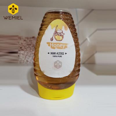 China Halal Haccp Silicone Valve Plastic Bottle Polyflora Raw Honey Manufacturer 420g Silicone Valve Bottle for sale