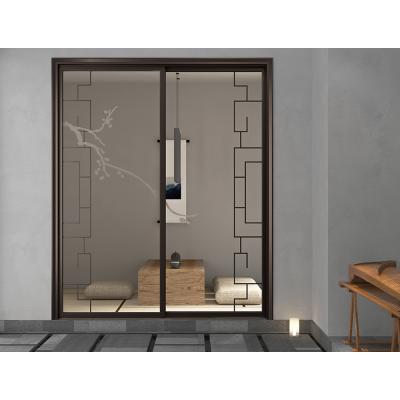 China Good Price Bulletproof Interior Home Aluminum Design Ectional Door Glass Door for sale