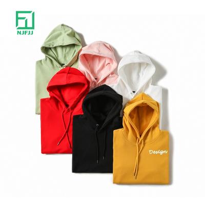 China Custom Hoodies Anti-wrinkle cotton hoodies print fashion drop shoulder casual organic pullover hoodies custom logo for sale